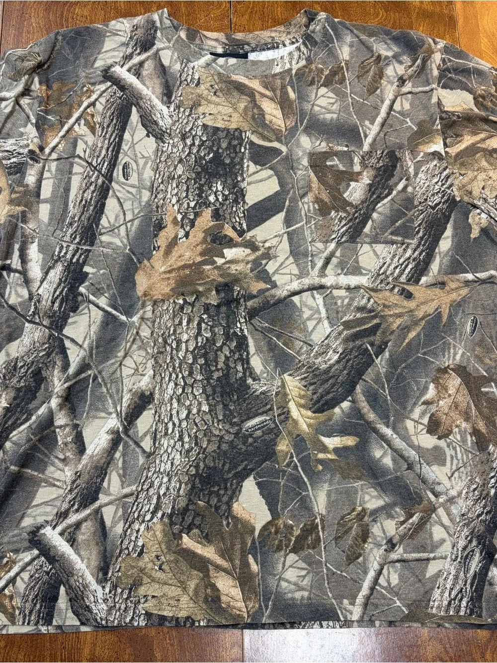 Winchester Realtree Hardwoods Camo Pocket T-Shirt Mens 2XL Hunting Fishing Tee